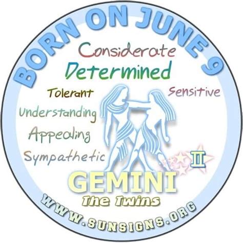 June 9 Zodiac Horoscope Birthday Personality